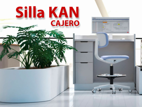 Silla Cajero KAN GRIS